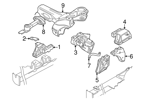 Rear Support 1J0-199-851-N