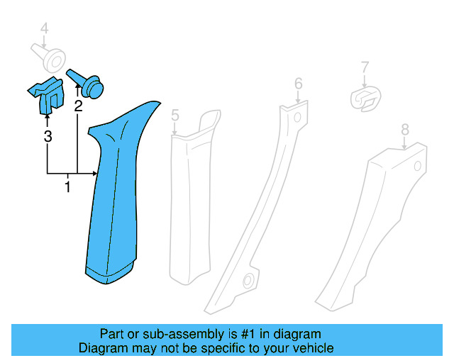 Upper Quarter Trim 3B9-867-288-B-2PK - View 3