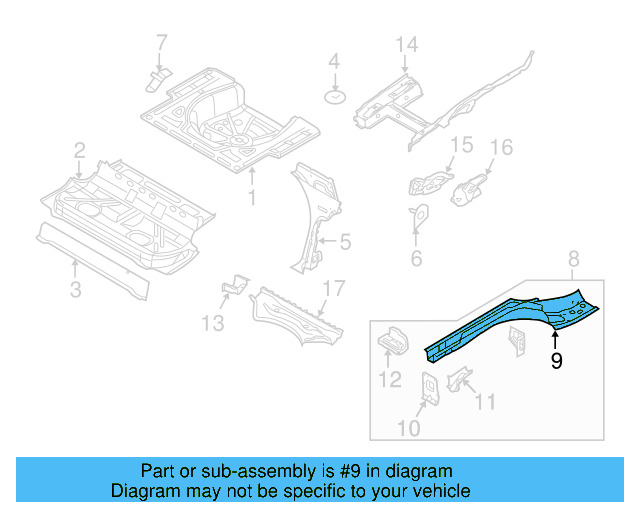 Frame Side Member 1K0-803-505 - View 4