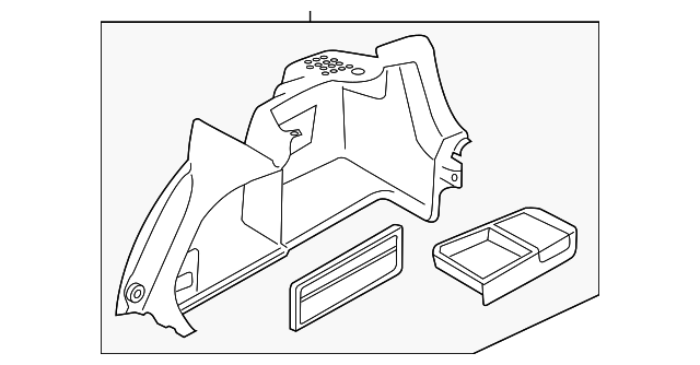 Trunk Trim Panel 561-867-428-P-1BS - View 3