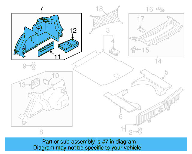 Trunk Trim Panel 561-867-428-P-1BS - View 2