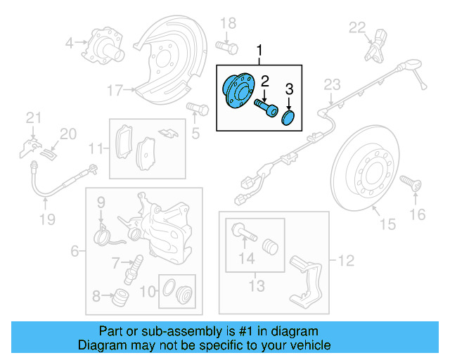 Hub & Bearing 5Q0-598-611 - View 22