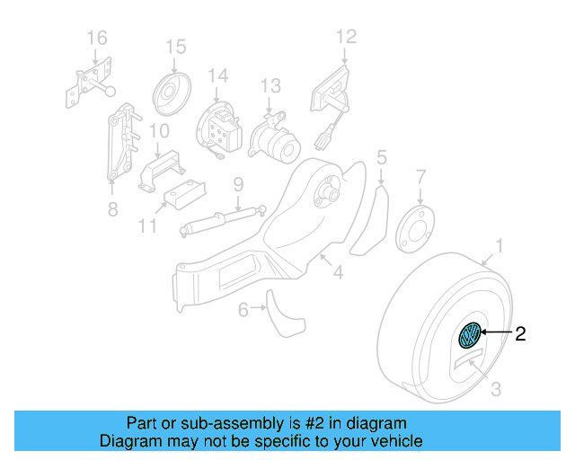 Emblem 1T0-853-630-B-FDY - View 3