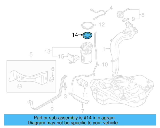 Fuel Pump Assembly Seal 1J0-919-133-B - View 42