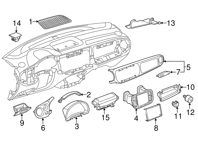 Glove Box Frame Bumper 3C0-857-145 - View 11