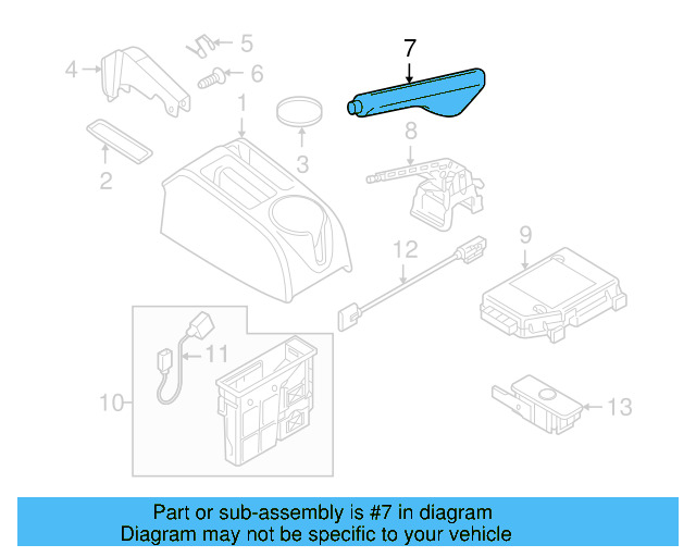 Park Brake Handle 1K0-711-461-G-VFV