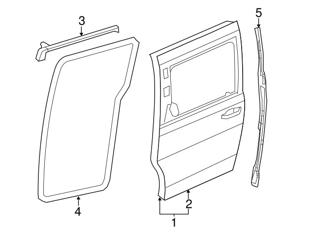 Door Shell 7B0843108D - View 2