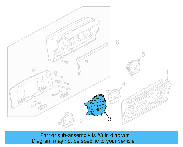 Speedometer Head 701-957-033-C - View 3