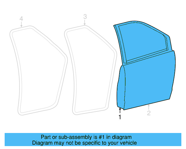 Door Shell 7B0-831-052-H - View 3