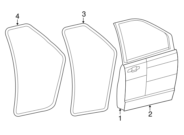 Door Shell 7B0-831-052-H - View 2