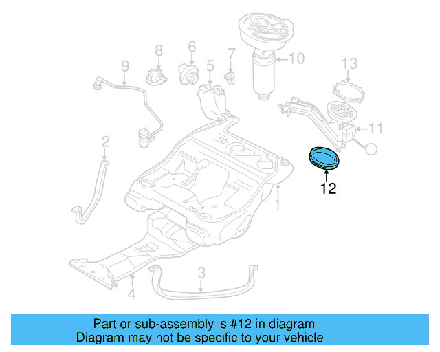 Fuel Pump Tank Seal 4B0-919-133 - View 4