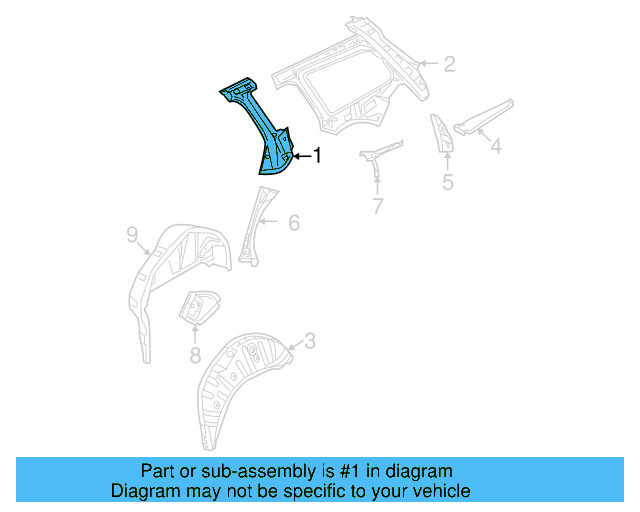 Inner Pillar 3C9-809-263 - View 3