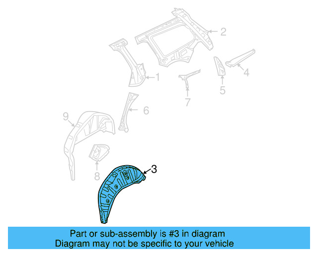 Outer Wheelhouse 3C0-809-412-C - View 4