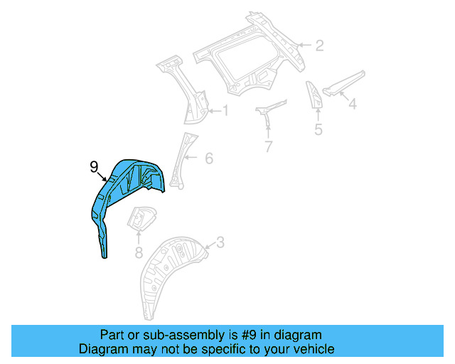 Inner Wheelhouse 3C0-809-852 - View 3