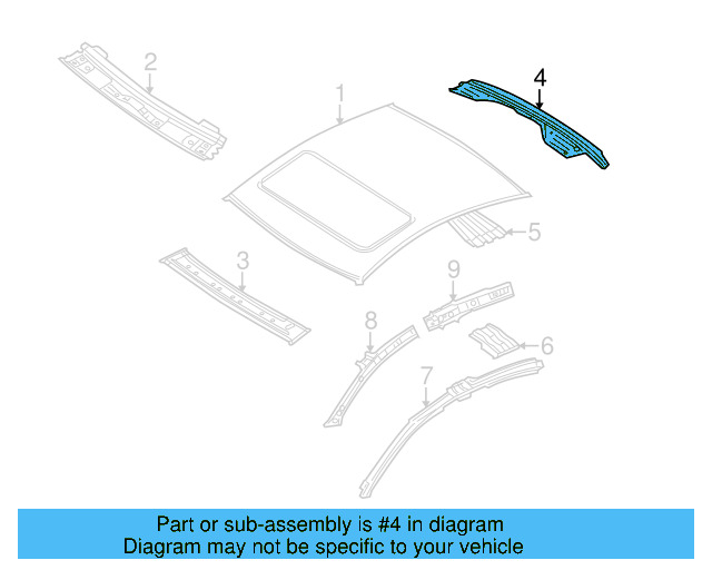 Rear Header 3C8-817-163 - View 4