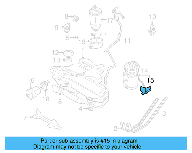 Fuel Gauge Sending Unit 8L0919673F - View 5