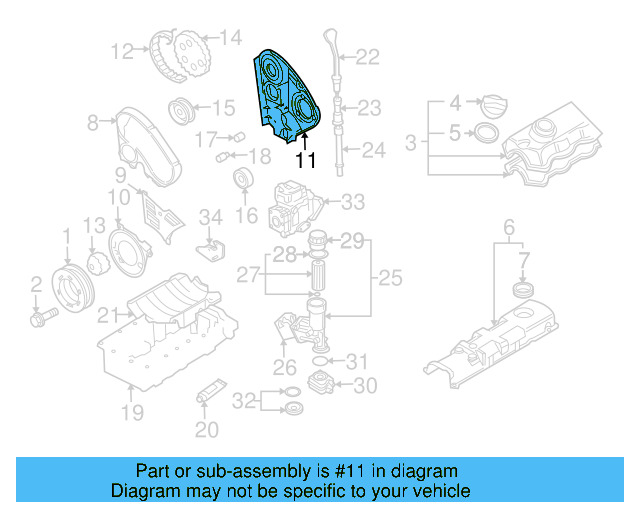Inner Timing Cover 038-109-145-D - View 7