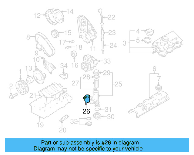 Engine Oil Filter Adapter Gasket 038-115-441-A - View 10