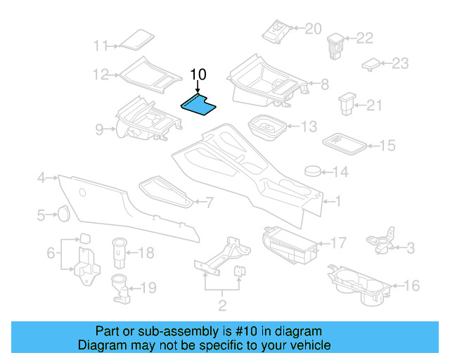 Console Mat 1K0-863-330-A-9B9 - View 43