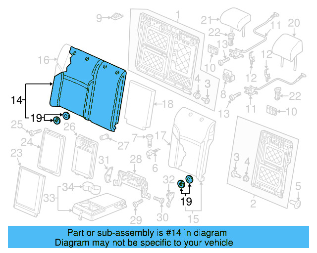 Seat Back Cover 561-885-806-AA-UFF