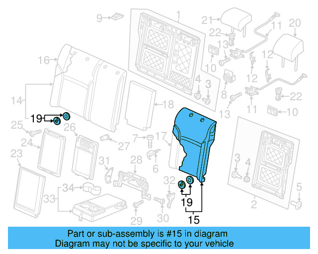 Seat Back Cover 561-885-805-P-UFF