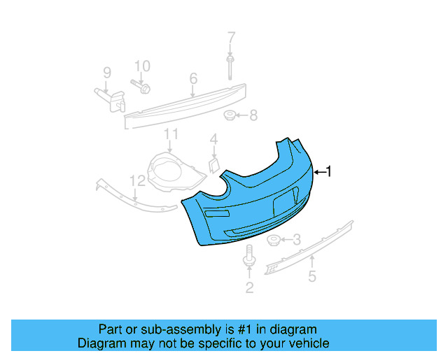 Bumper Cover (Unpainted) 1c0807649ngru