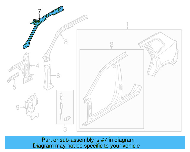Roof Rail 7P0-817-287 - View 6