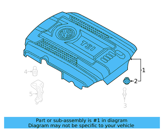 Engine Cover 06K-103-925-CL - View 5