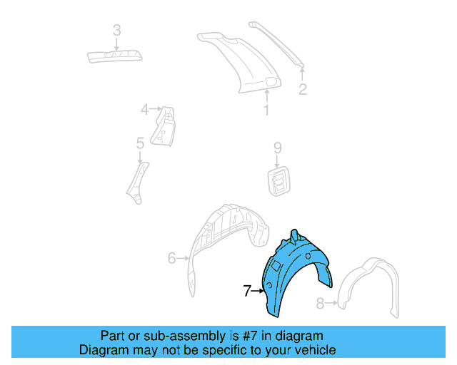 Outer Wheelhouse 1J4-803-423-A - View 3