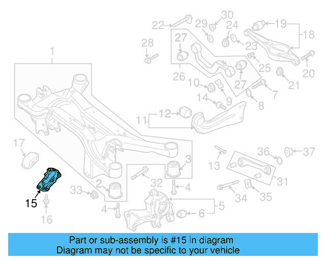 Trailing Arm Mount Bolt N-107-695-01 - View 5
