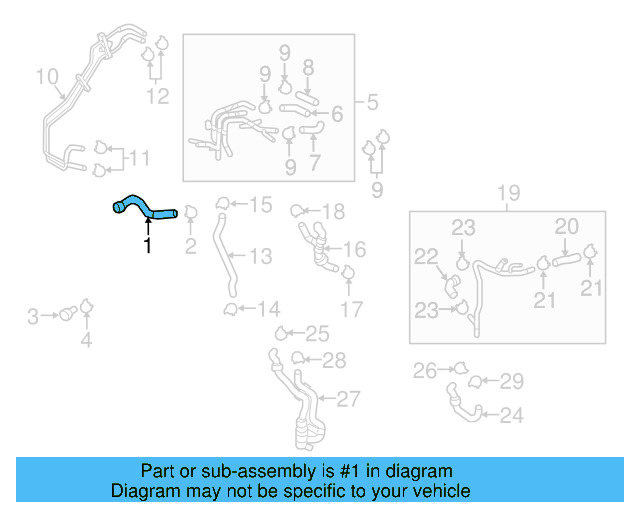 Radiator Coolant Hose 5Q0-122-101-CM - View 6