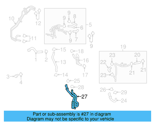Radiator Coolant Hose 5Q0-122-101-CM - View 7