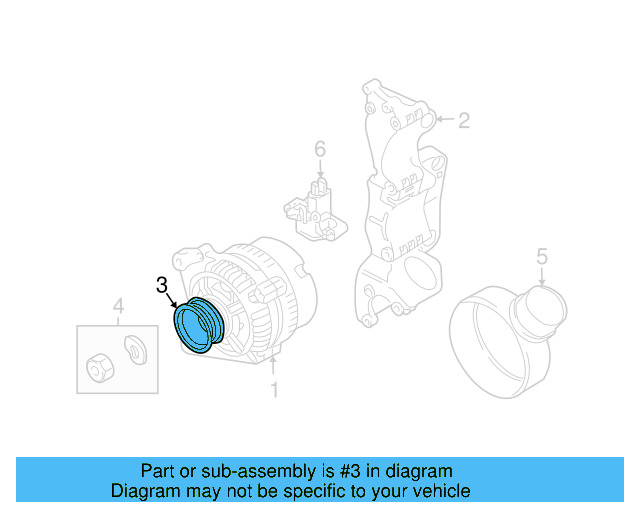 Alternator Pulley 038-903-119-B - View 4