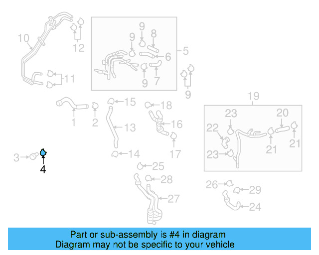 Radiator Coolant Hose Adapter 5Q0-121-619-A - View 6