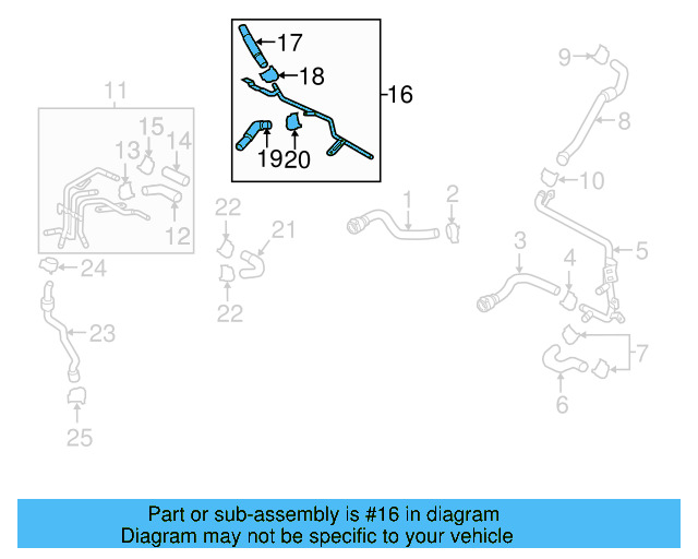 Connector Tube 5Q0-121-070-AH