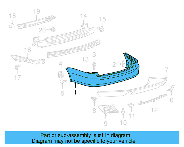Bumper Cover (Unpainted) 1k9807417bgru - View 12
