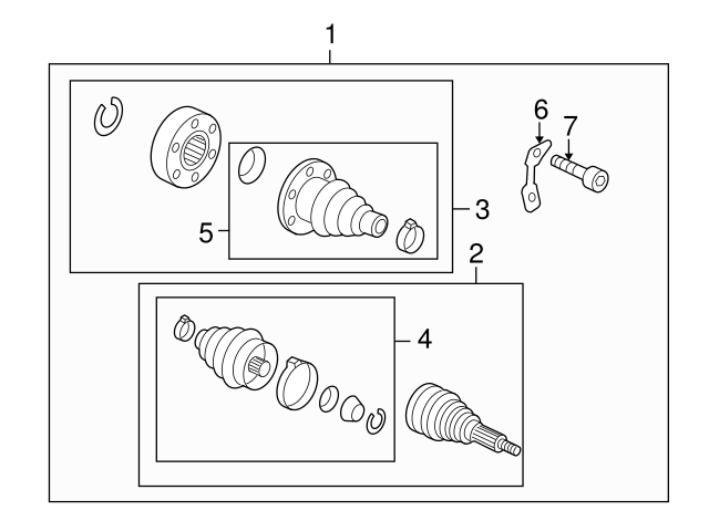 Axle Assembly 1J0-501-204-BX