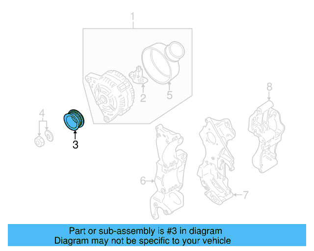 Alternator Pulley 038-903-119-B - View 13