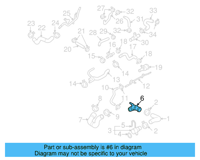 Cooling System Bypass Line Adapter 1J0-121-087-B - View 52