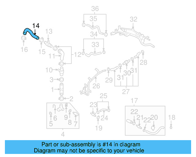 Connector Hose 3C0-121-049-H - View 11
