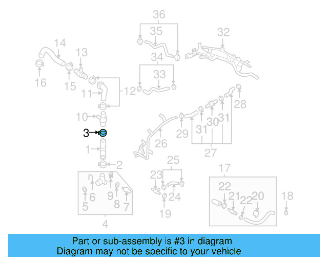 Lower Hose 3C0-121-051-Q - View 17
