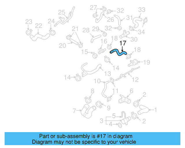 Coolant Hose 3C0-121-447-AQ - View 7