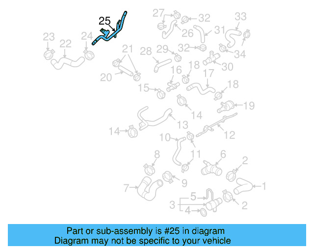 Water Pipe 3C0-121-070-P - View 5