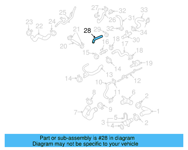 Front Hose 3C0-121-073-J - View 3