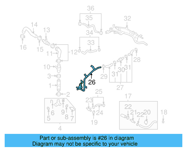 Water Pipe 3C0-121-070-N - View 6