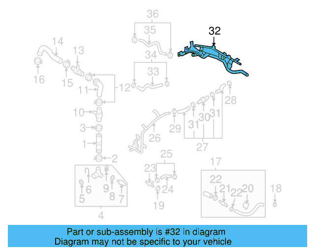 Pipe Assembly 3C0-121-070-Q - View 2