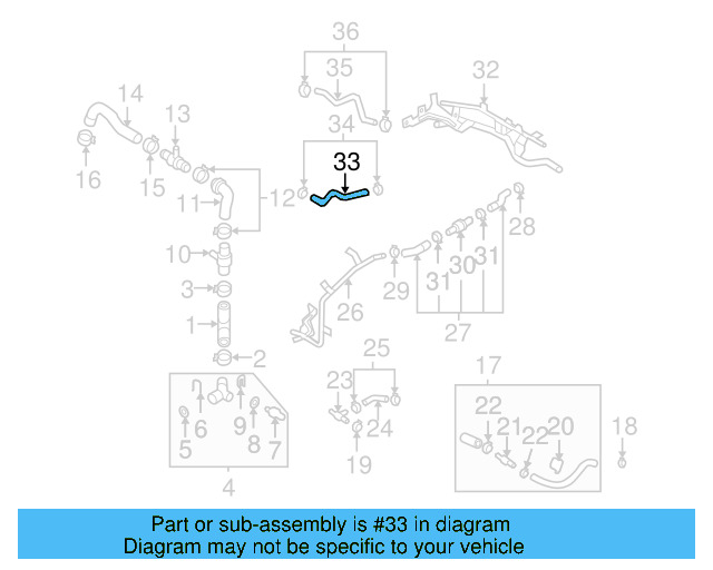 Inlet Hose 3C0-121-109-R - View 8