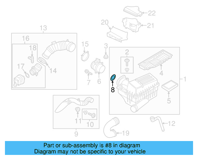 Air Mass Sensor Seal 357-129-625-A - View 36