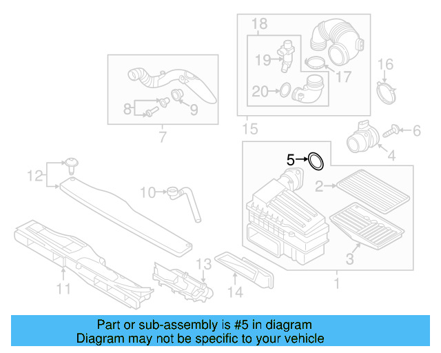 Air Mass Sensor Seal 357-129-625-A - View 82
