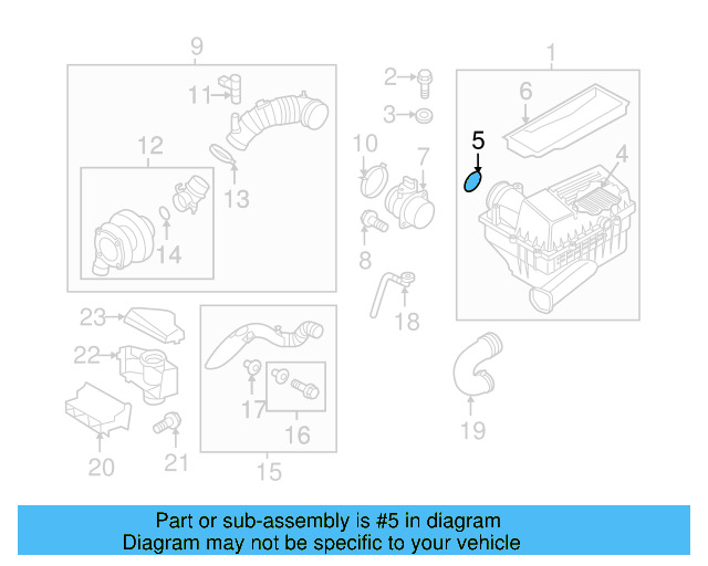 Air Mass Sensor Seal 357-129-625-A - View 38